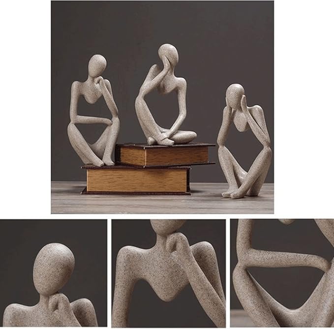 Thinker Sculptures, Sandstone Resin Thinker Statue Ornaments