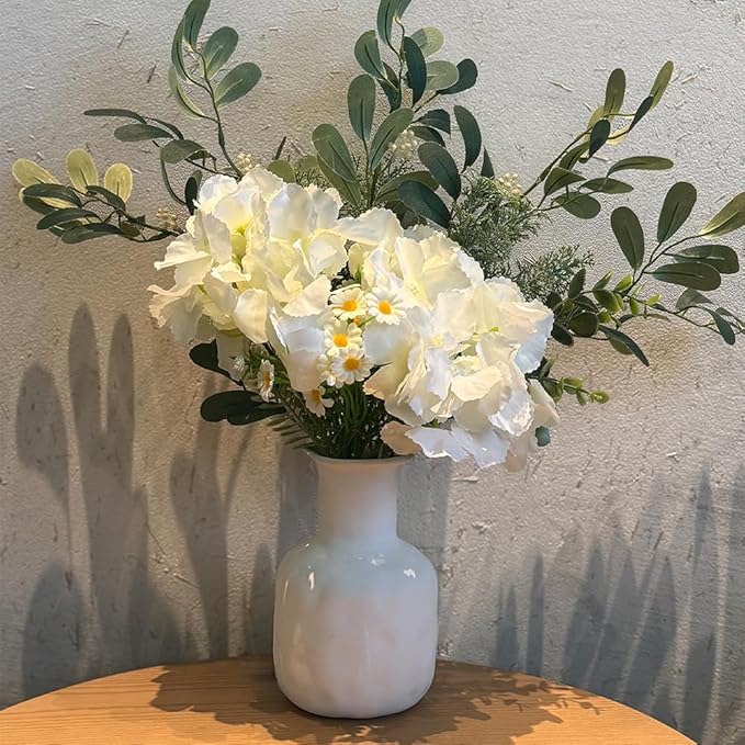 HappyFiller Fake Flowers with Vase 17.7"