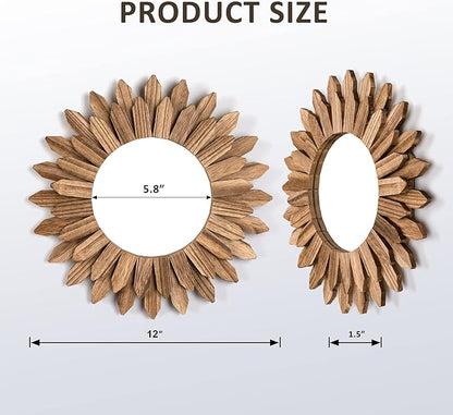 3 Pack Metal Mirrors for Wall