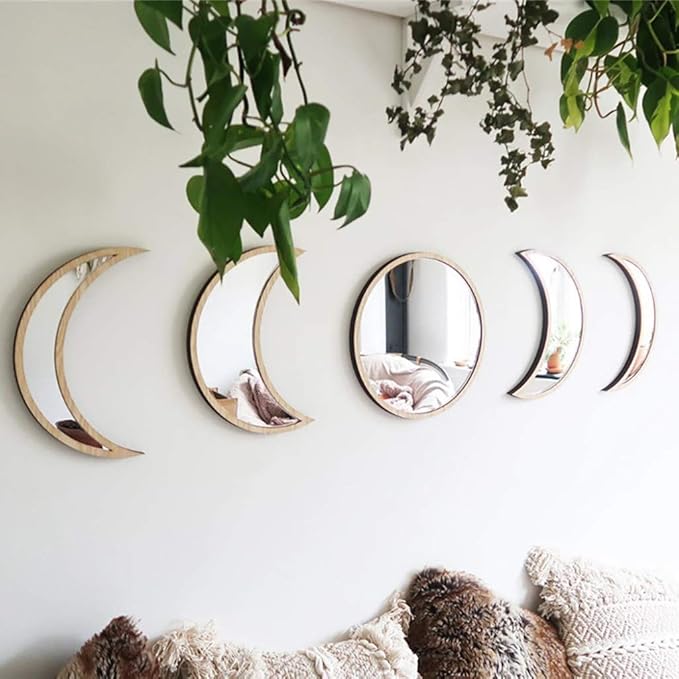 5 Pieces Acrylic Wall Decorative Mirror