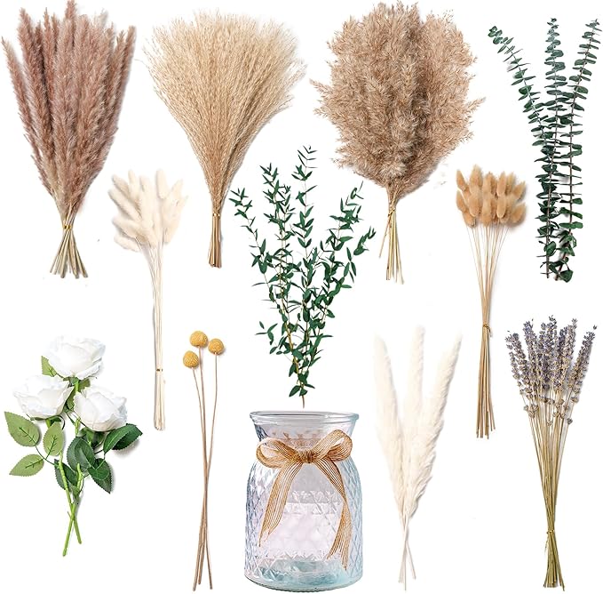 Faux Flower Arrangement with Vase