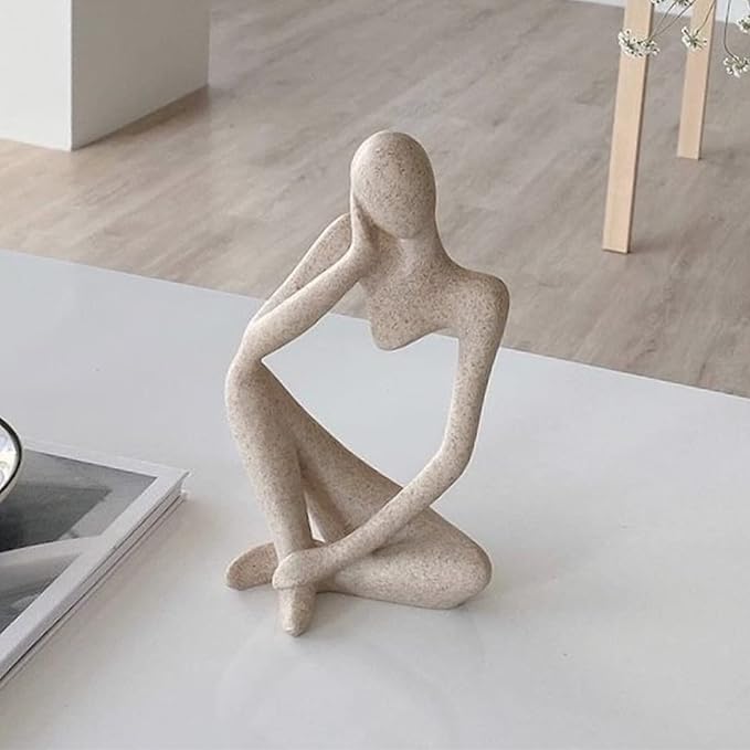 Thinker Sculptures, Sandstone Resin Thinker Statue Ornaments