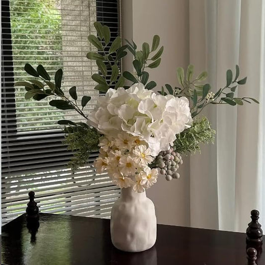 HappyFiller Fake Flowers with Vase 17.7"