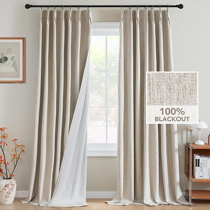 Pinch Pleated Full Blackout Curtains