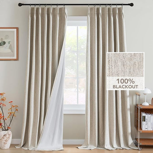 Pinch Pleated Full Blackout Curtains